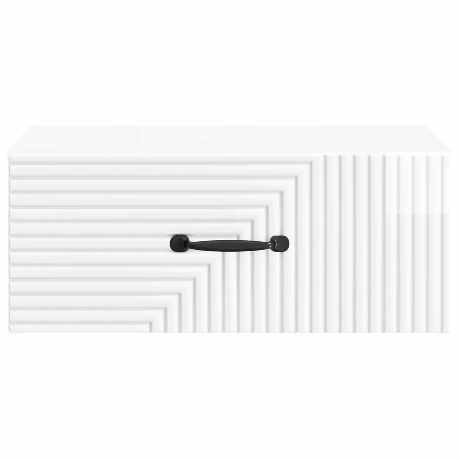 Cabinet de chevet mural 2 pcs Blanc brillant 49 x 34,5 x 20 cm - 7