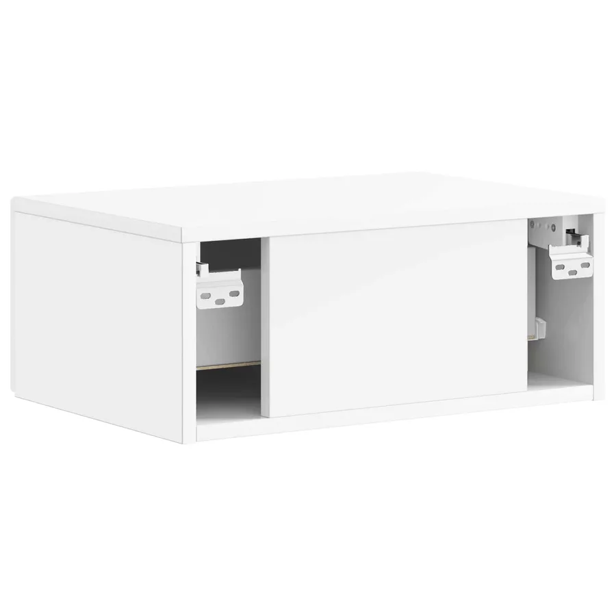 Cabinet de chevet mural 2 pcs Blanc brillant 49 x 34,5 x 20 cm - 9