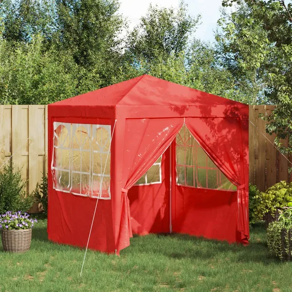 Tente de fête Rouge 200 x 200 x 240 cm PE et acier