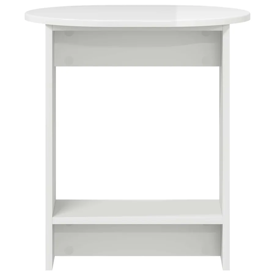 Table d'appoint Blanc brillant 50 x 39,5 x 55 cm - 4
