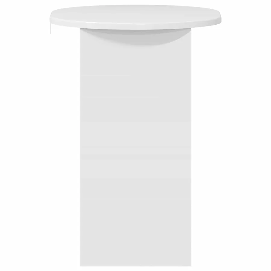 Table d'appoint Blanc brillant 50 x 39,5 x 55 cm - 5