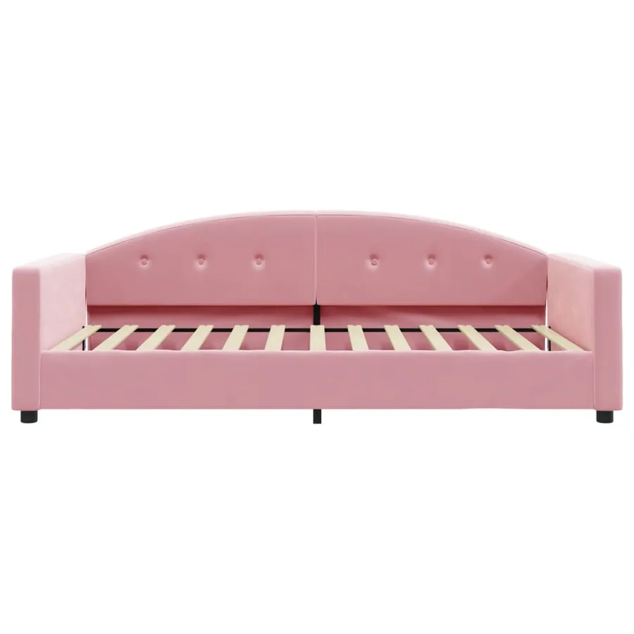 Lit de repos rose 100x200 cm velours - 3