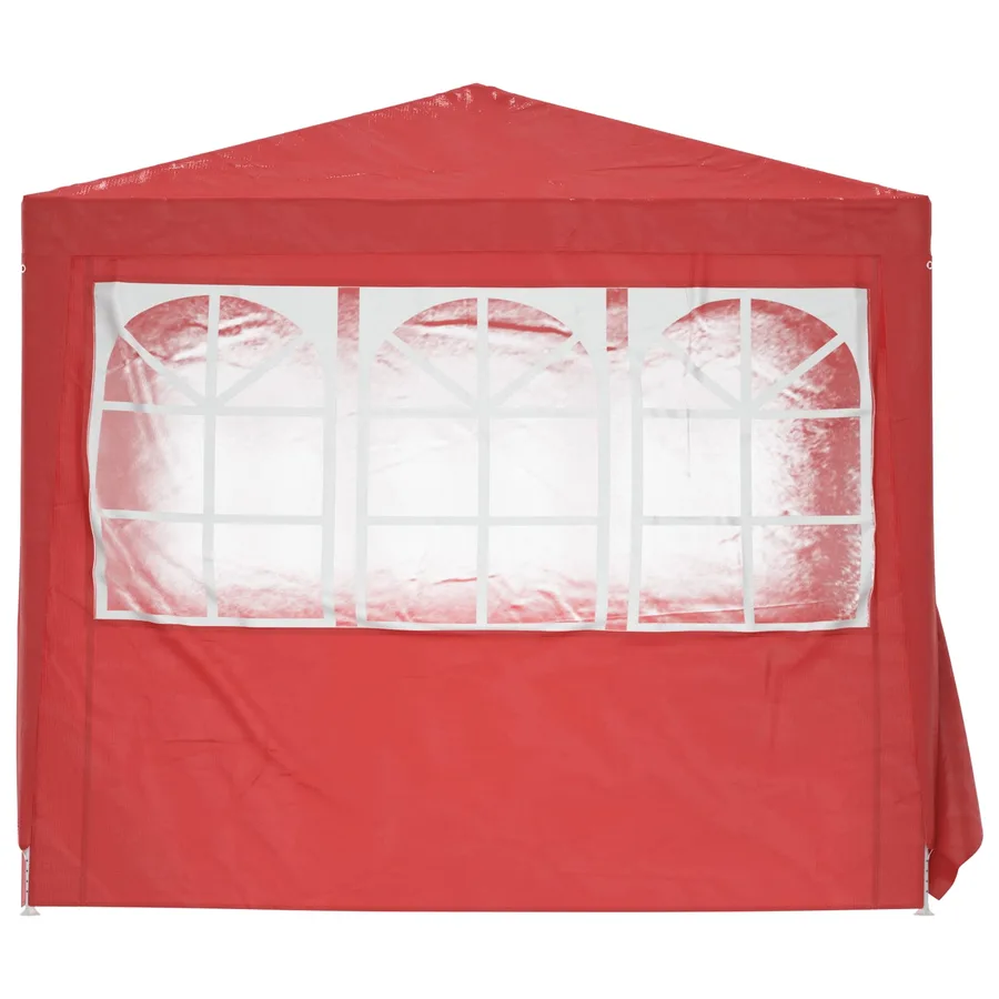 Tente de fête Rouge 250 x 250 x 240 cm PE et acier - 5