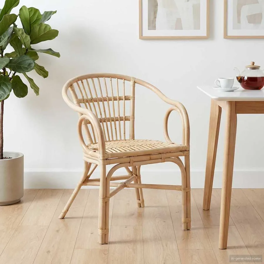Chaise empilable Naturel 58 x 60 x 81 cm Rotin