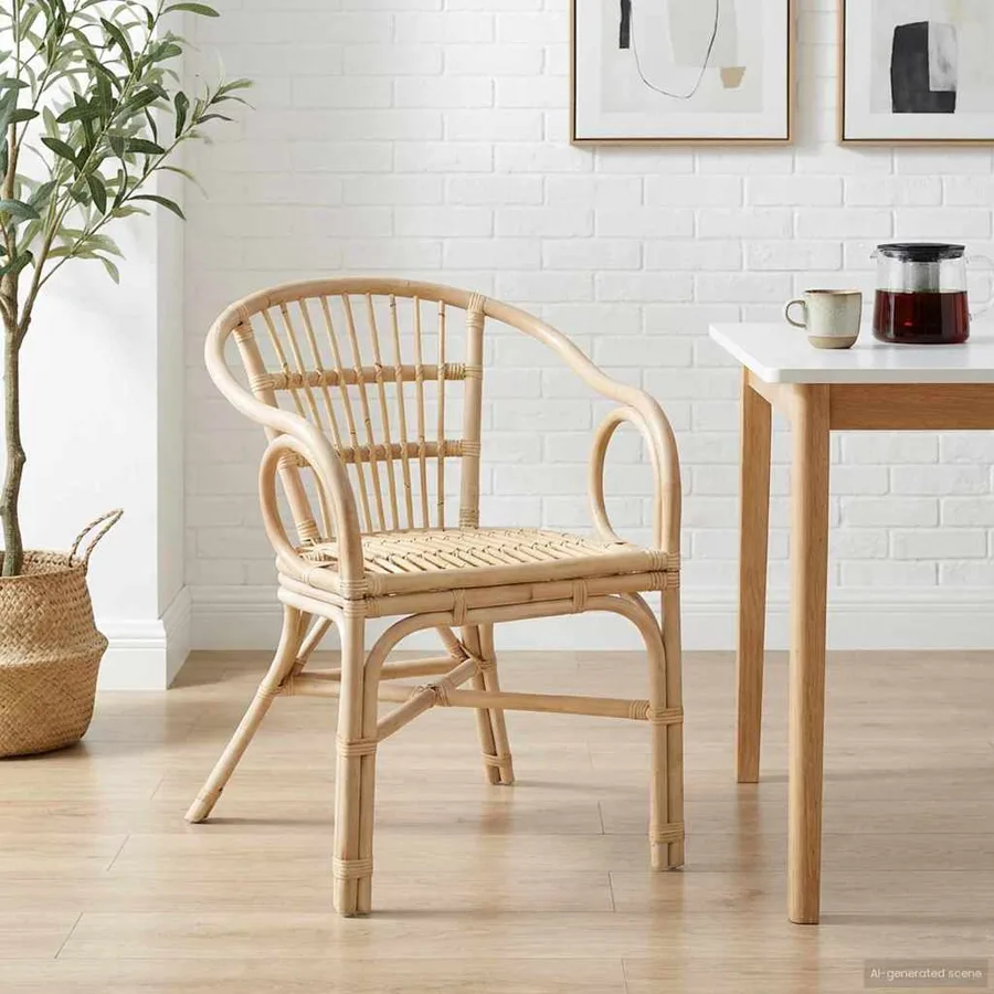 Chaise empilable Naturel 58 x 60 x 81 cm Rotin - 3