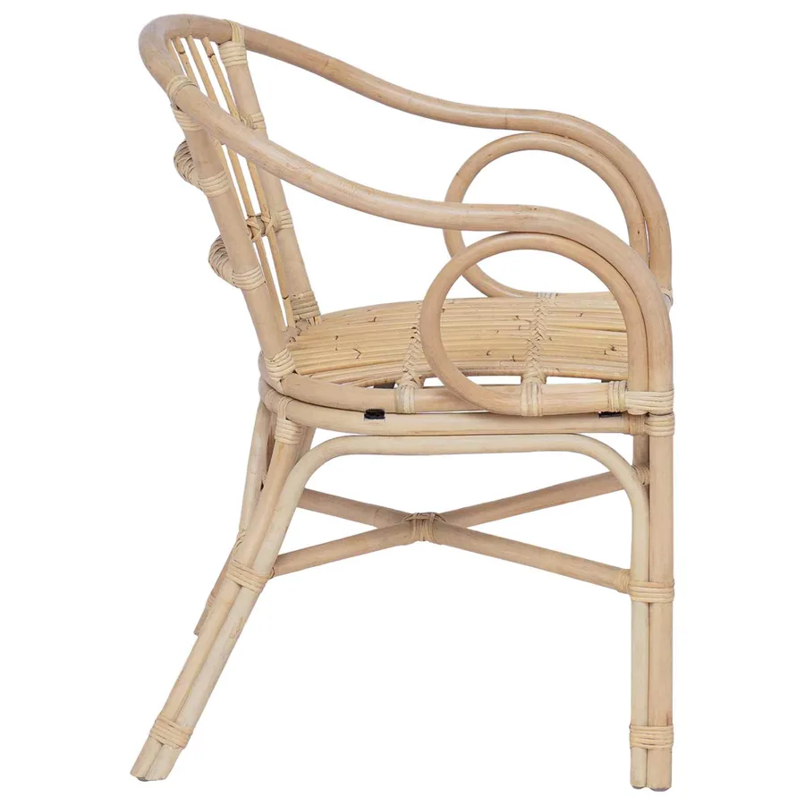 Chaise empilable Naturel 58 x 60 x 81 cm Rotin - 5