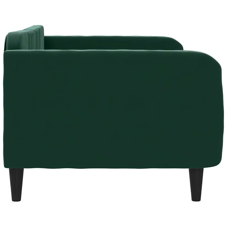 Lit de repos sans matelas vert foncé 100x200 cm velours - 4