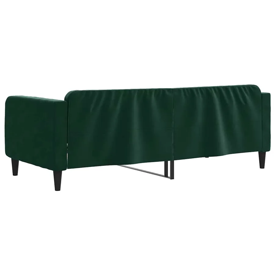 Lit de repos sans matelas vert foncé 100x200 cm velours - 5