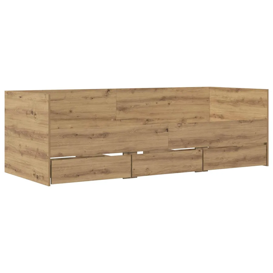 Lit d'appoint avec tiroir Chêne artisanal Bois d'ingénierie - 2
