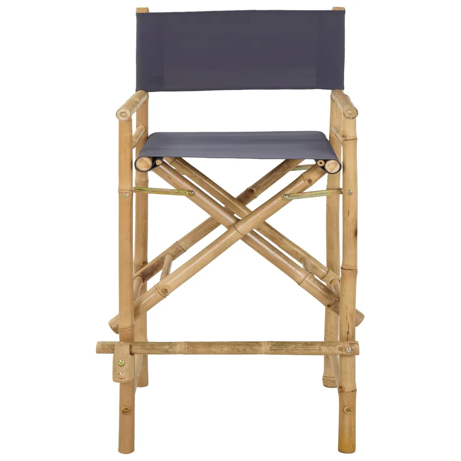 Chaise de directeur pliante 2 pcs Naturel Bambou - 5