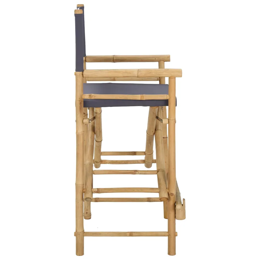 Chaise de directeur pliante 2 pcs Naturel Bambou - 6