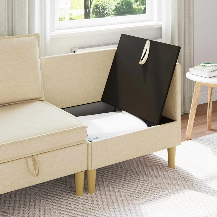 Sofa avec rangement Tissu - 3