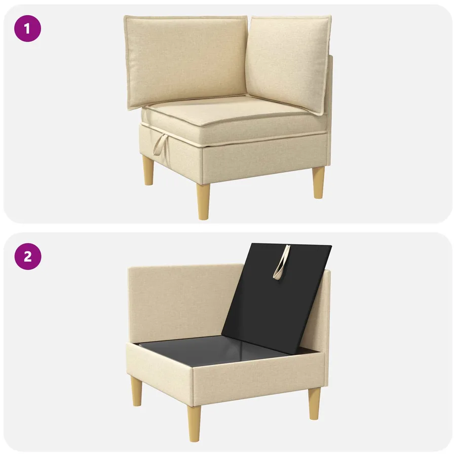 Sofa avec rangement Tissu - 9