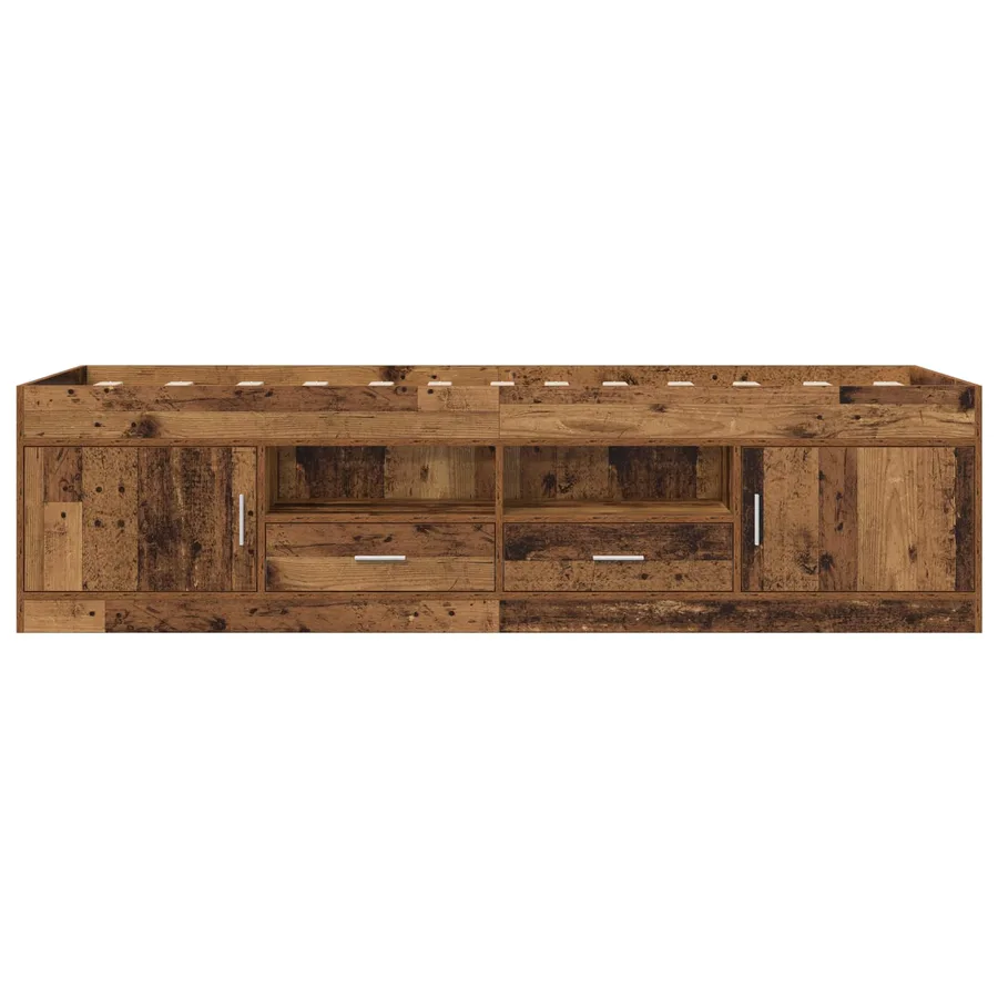 Cadre de lit avec rangement avec tiroir Bois ancien 80 x 200 cm - 4