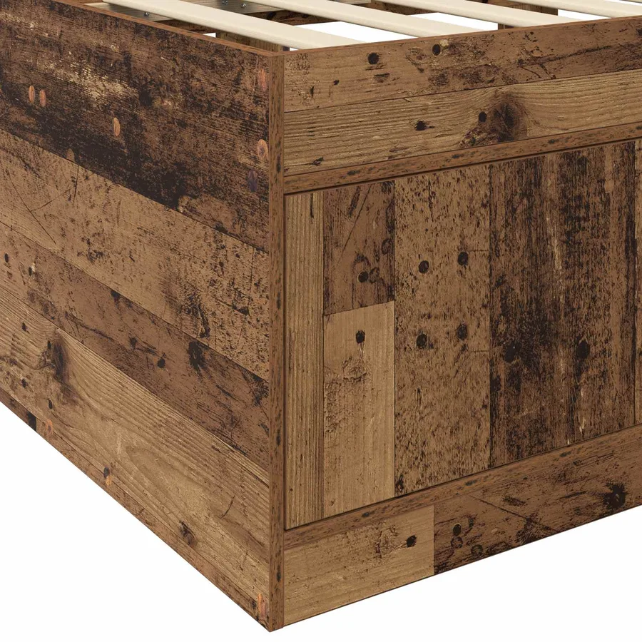 Cadre de lit avec rangement avec tiroir Bois ancien 80 x 200 cm - 6