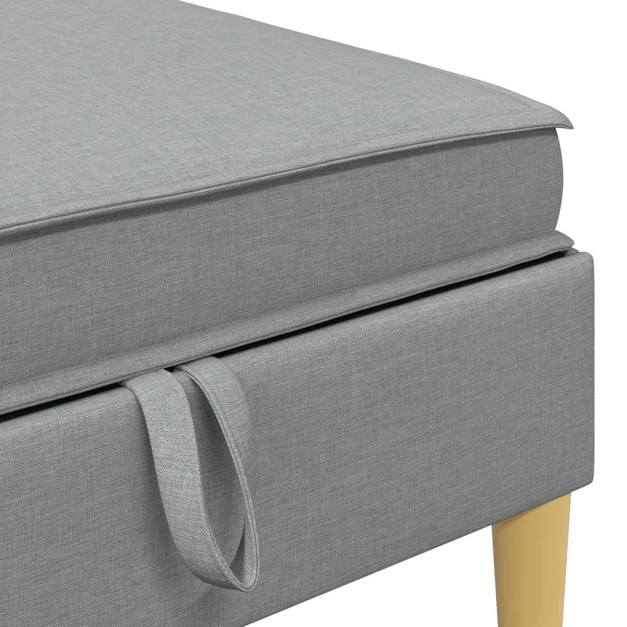 Canapé modulaire avec rangement 5 pcs Gris clair Tissu - 7