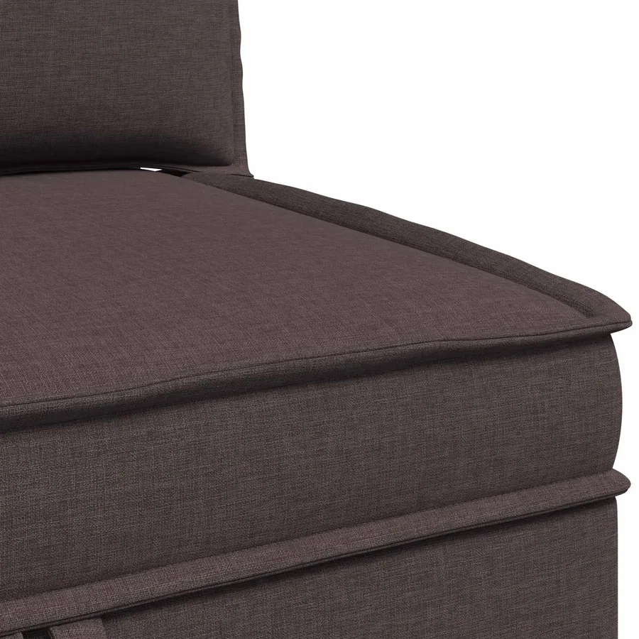 Canapé modulaire avec rangement 4 pcs Marron foncé Tissu - 9