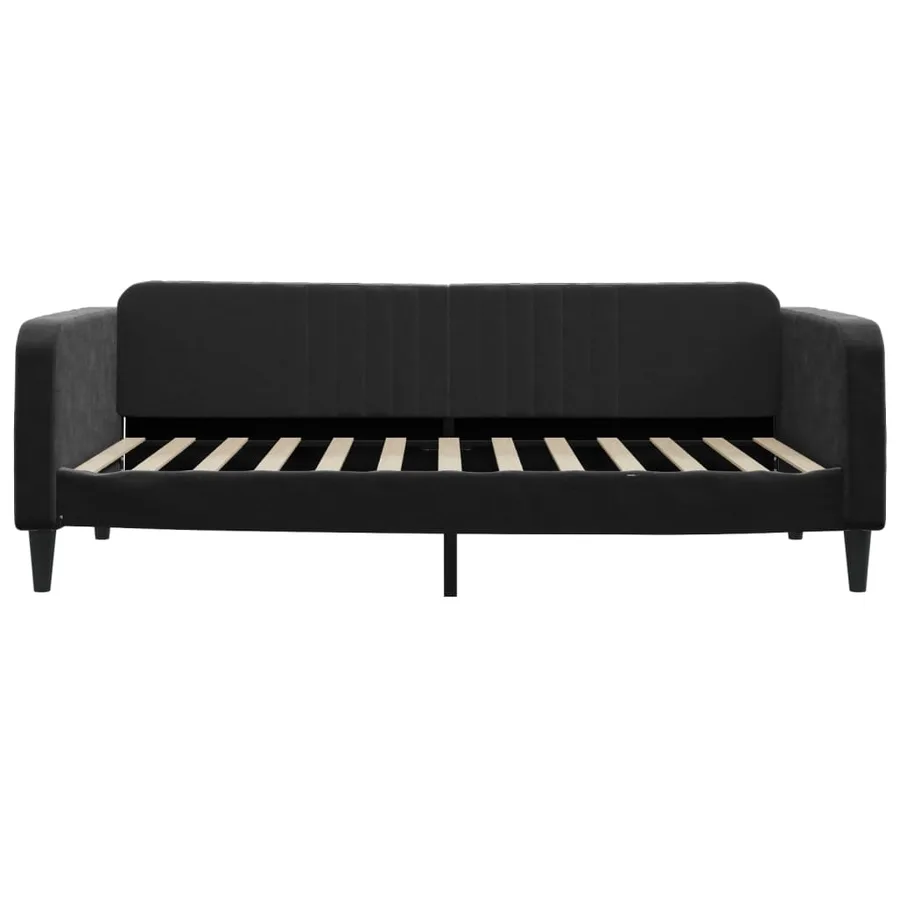 Lit de repos sans matelas noir 100x200 cm velours - 3