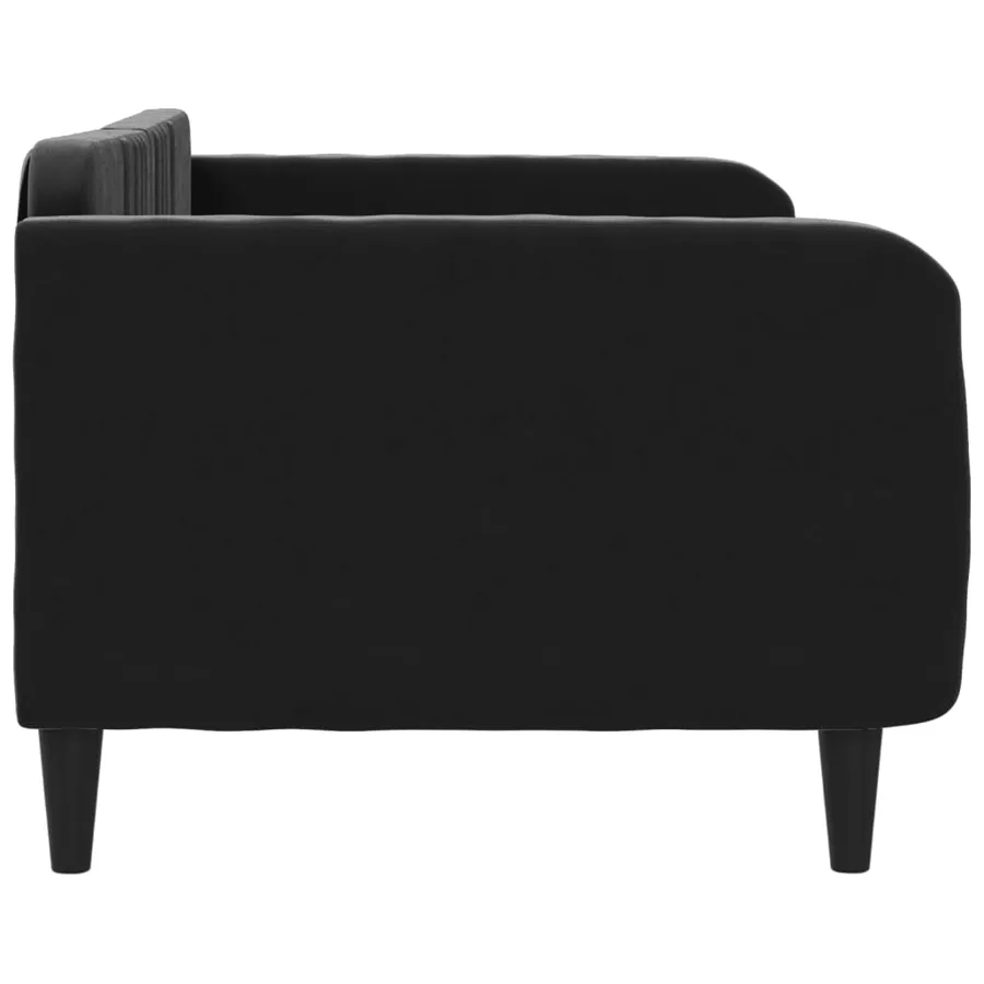 Lit de repos sans matelas noir 100x200 cm velours - 4