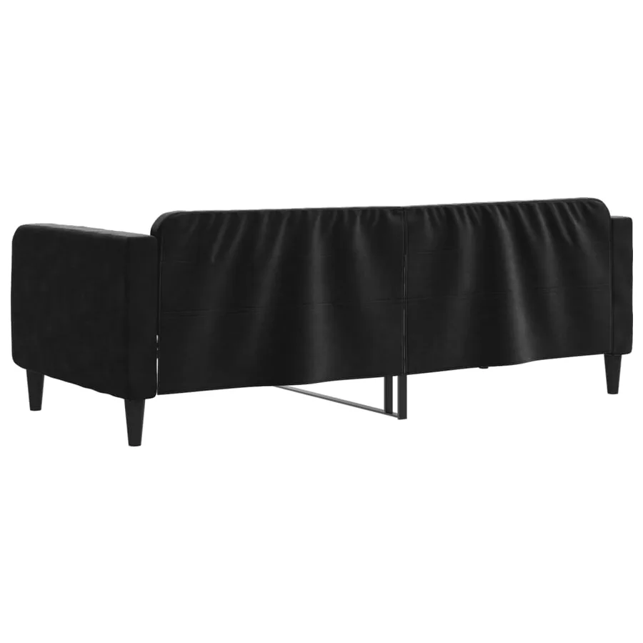 Lit de repos sans matelas noir 100x200 cm velours - 5