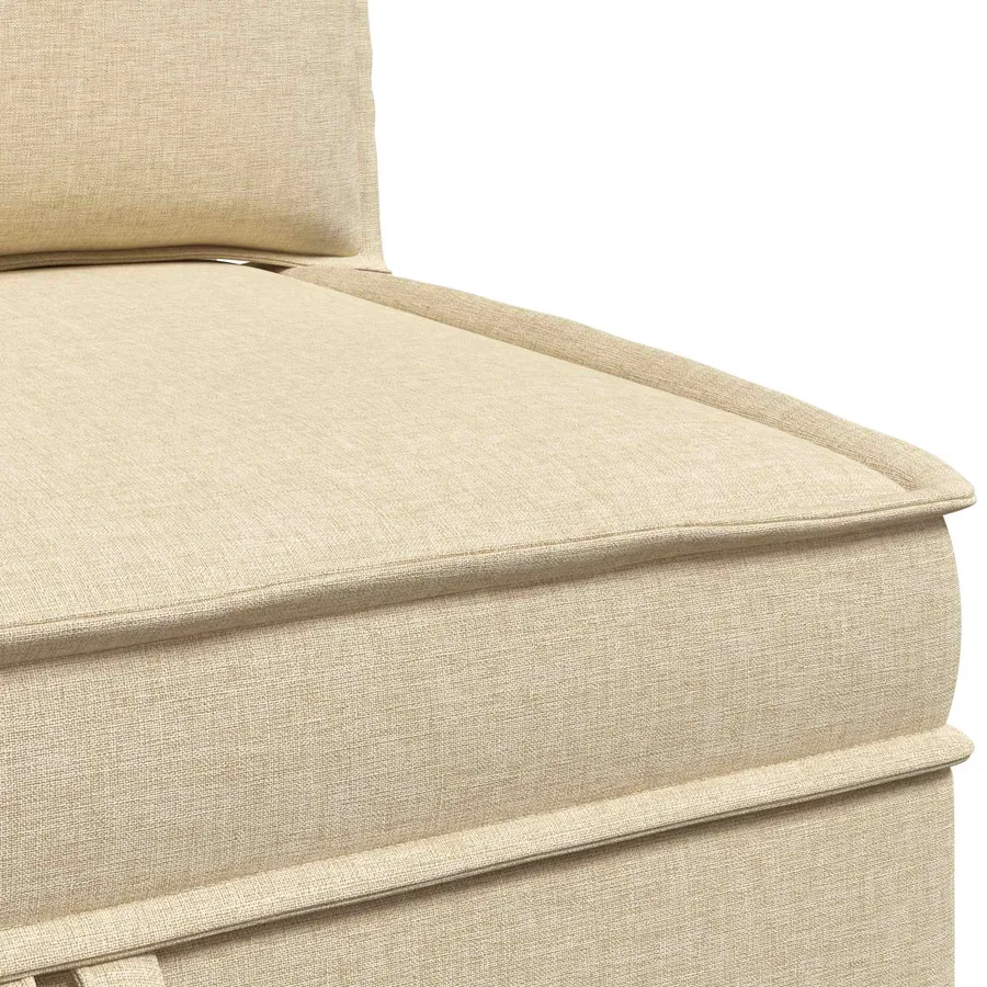 Canapé modulaire avec rangement 4 pcs Crème Tissu - 9