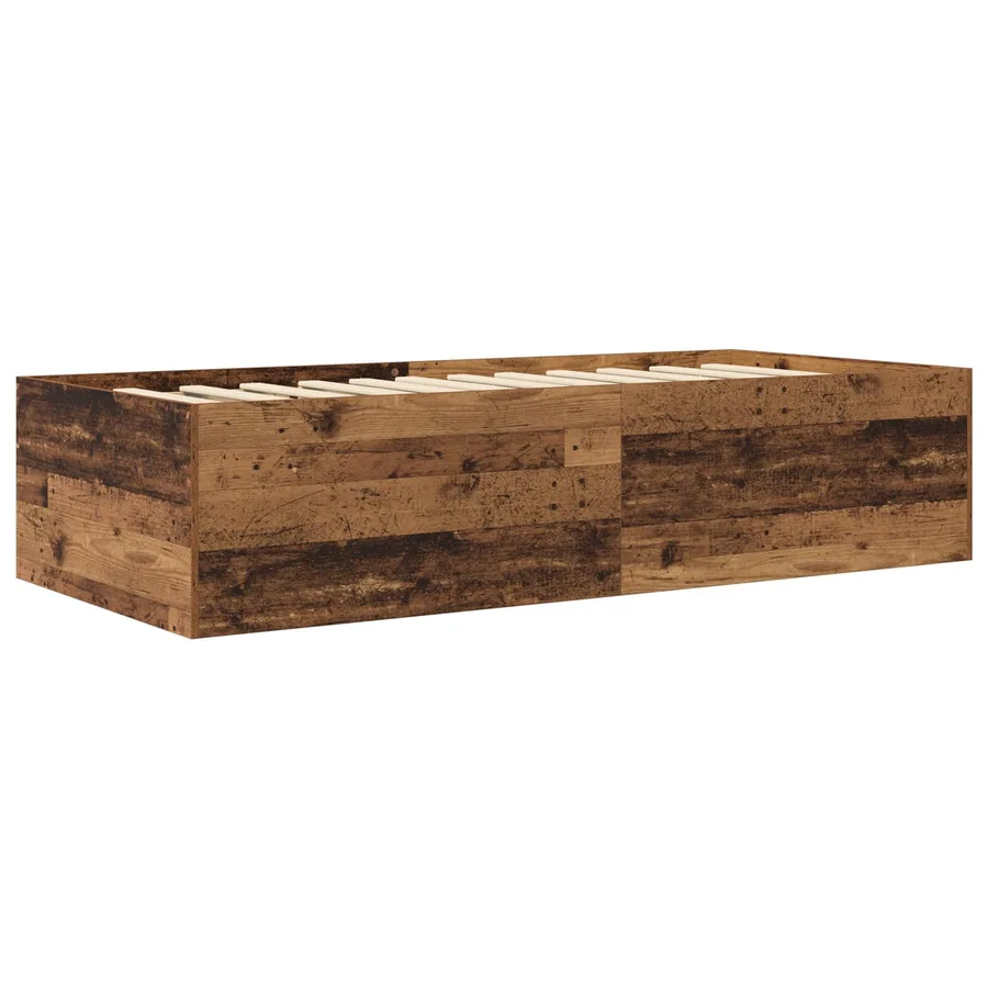 Cadre de lit avec rangement avec tiroir Bois ancien 80 x 200 cm - 5