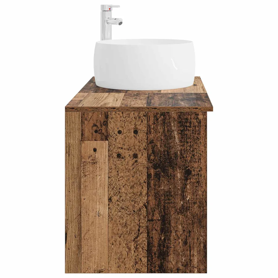 Ensemble de mobilier de salle de bain 2 pcs Bois ancien - 5