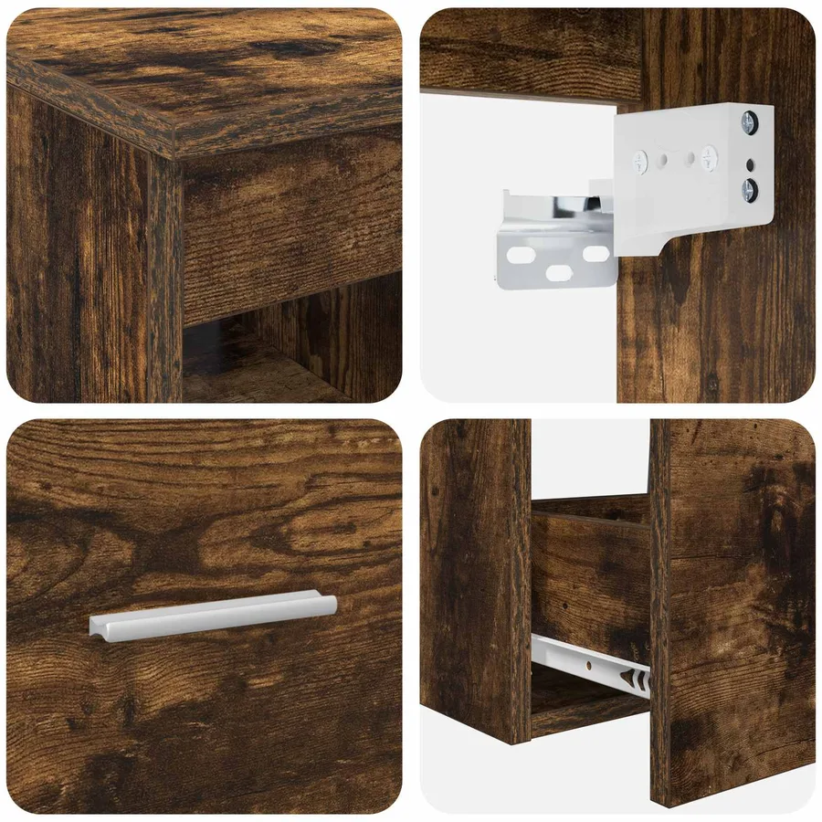 Ensemble de mobilier de salle de bain 2 pcs Chêne fumé - 7