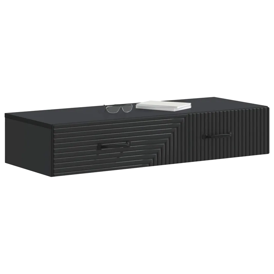 Table d'appoint murale Noir 87,5 x 34,5 x 17 cm - 3