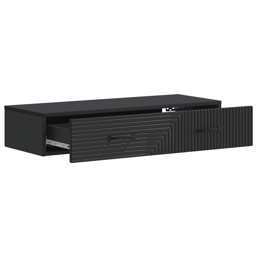 Table d'appoint murale Noir 87,5 x 34,5 x 17 cm - 4