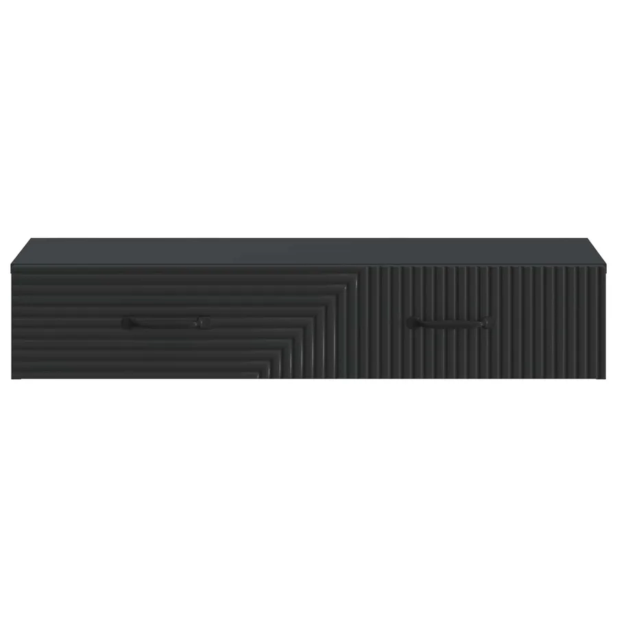 Table d'appoint murale Noir 87,5 x 34,5 x 17 cm - 5