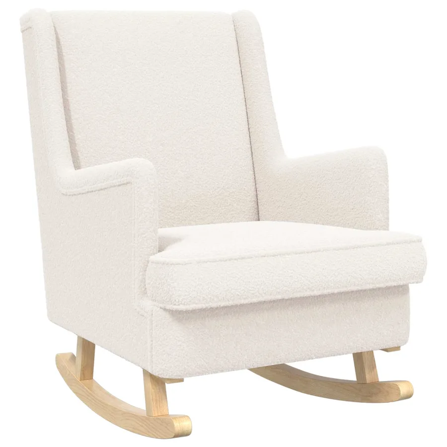 Chaise à bascule Crème 62 x 80 x 85 cm Bouclé - 2