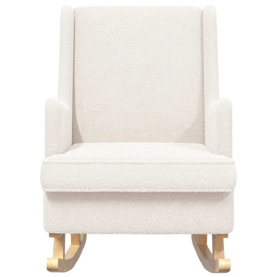 Chaise à bascule Crème 62 x 80 x 85 cm Bouclé - 4