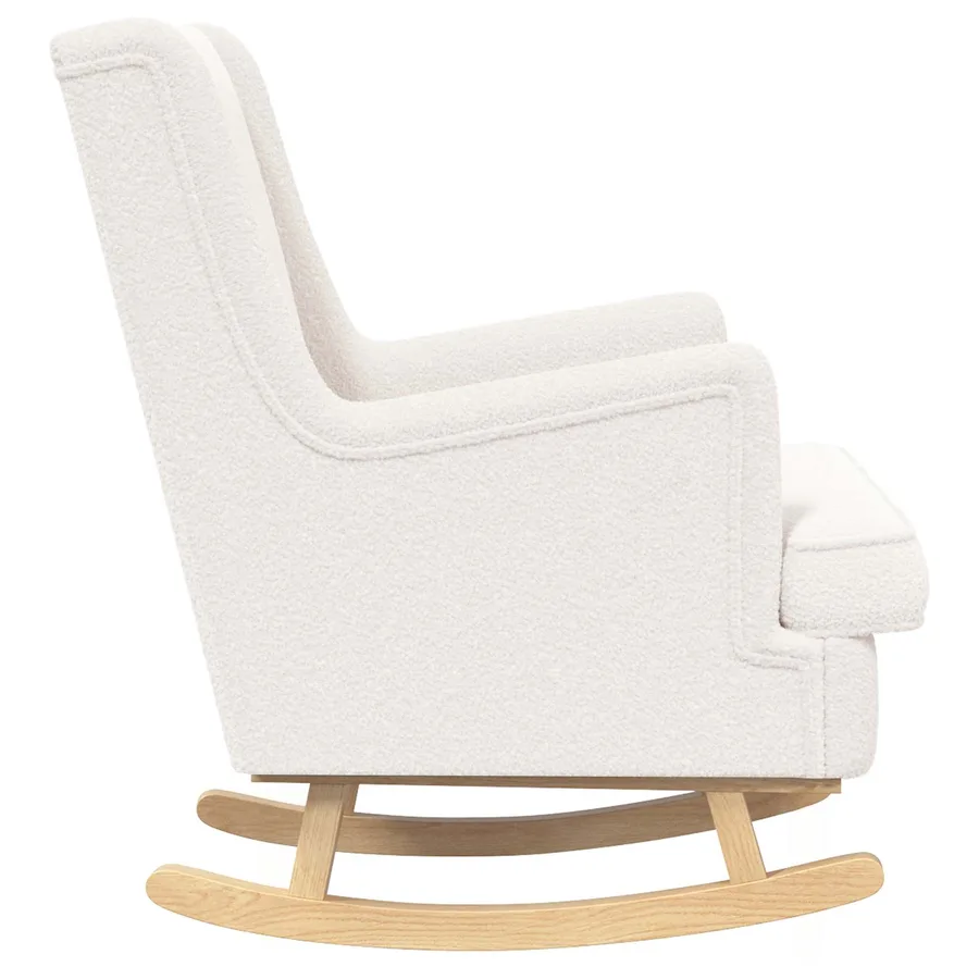 Chaise à bascule Crème 62 x 80 x 85 cm Bouclé - 5