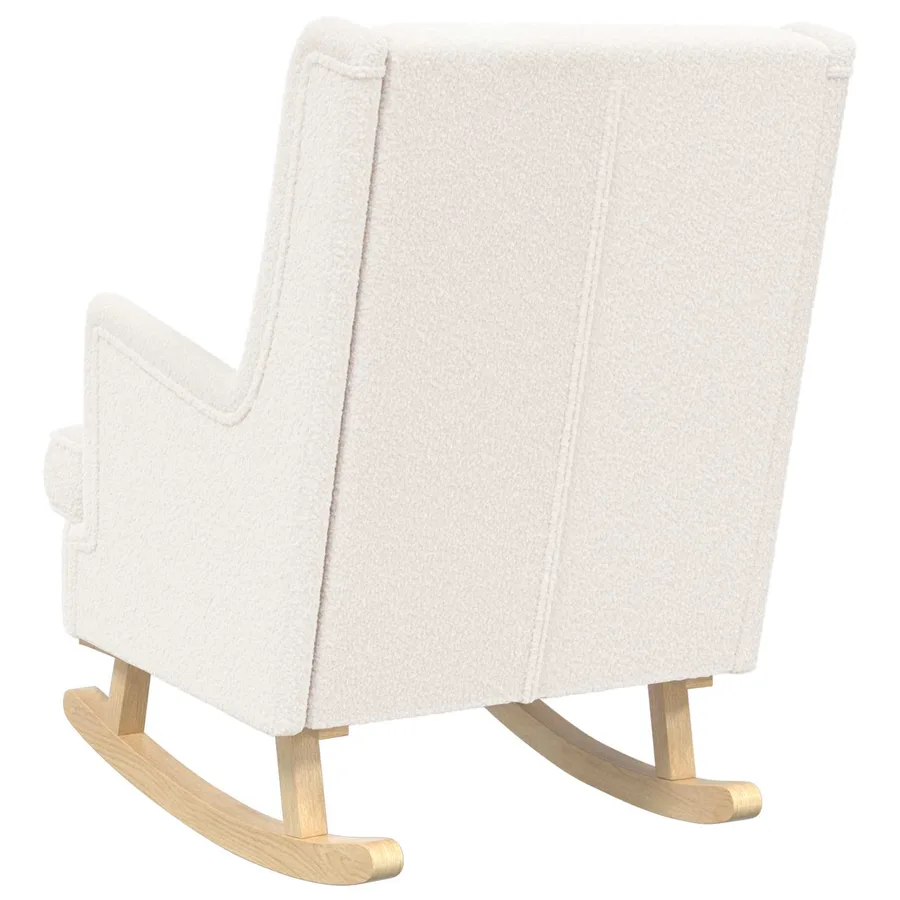 Chaise à bascule Crème 62 x 80 x 85 cm Bouclé - 6