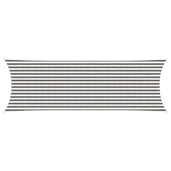 Voile d'ombre Gris clair et blanc 2 x 6 m HDPE