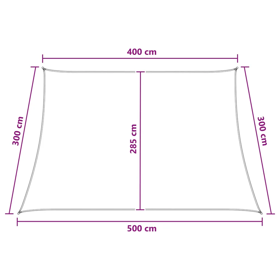 Voile d'ombre Gris clair et blanc 4 / 5 x 3 m HDPE - 8