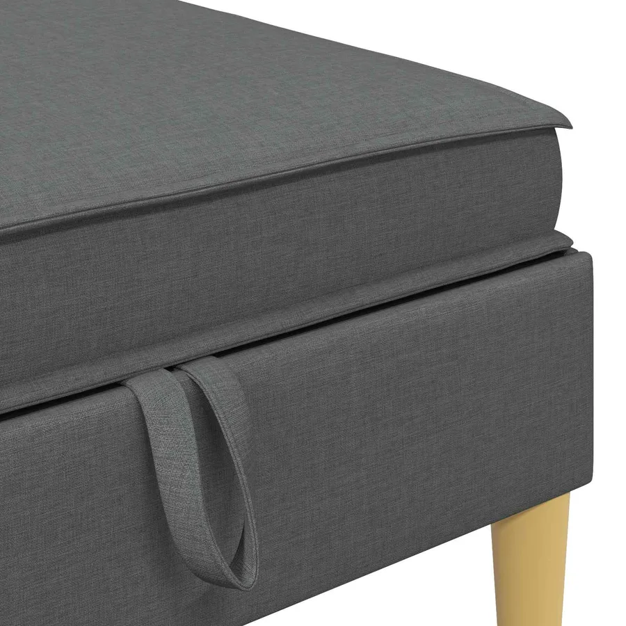 Canapé modulaire avec rangement 5 pcs Gris foncé Tissu - 7