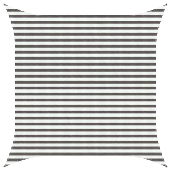 Voile d'ombre Gris clair et blanc 3,6 x 3,6 m HDPE