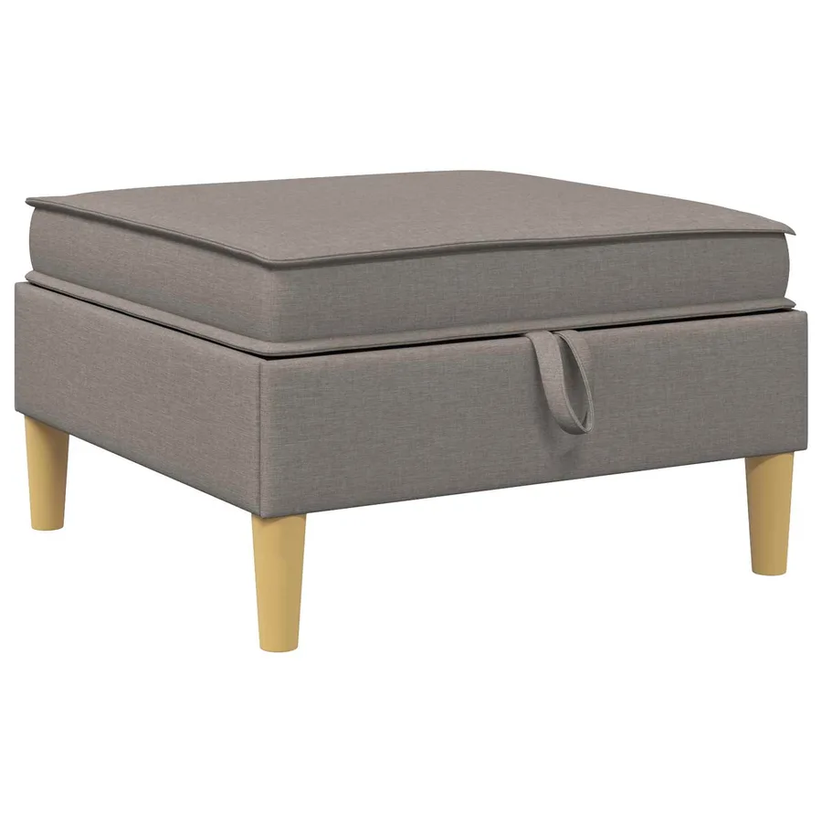 Canapé modulaire avec rangement 5 pcs Taupe Tissu - 6