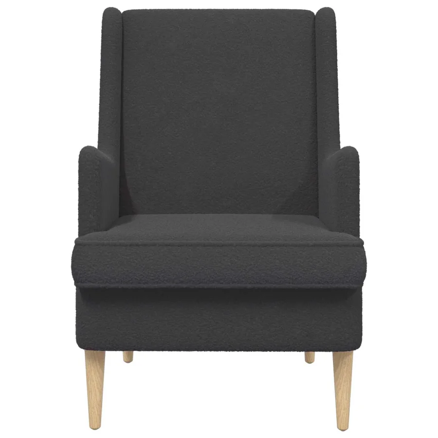 Fauteuil Gris foncé Bouclé - 4