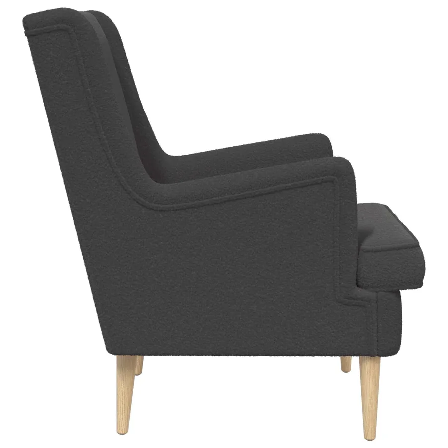 Fauteuil Gris foncé Bouclé - 5