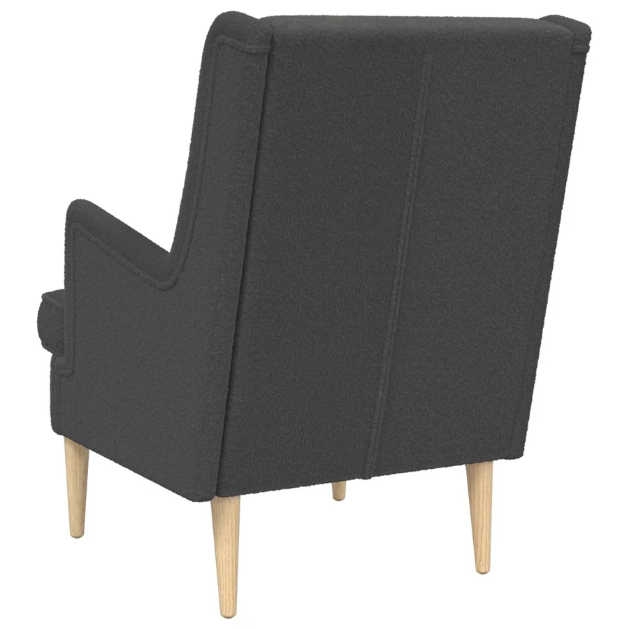 Fauteuil Gris foncé Bouclé - 6