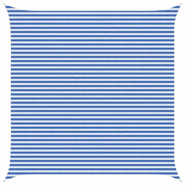 Voile d'ombre Bleu et Blanc 5 x 5 m HDPE