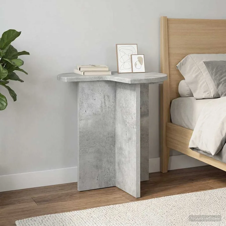 Table d'appoint Gris béton Ø 39 x 38 cm Bois d'ingénierie