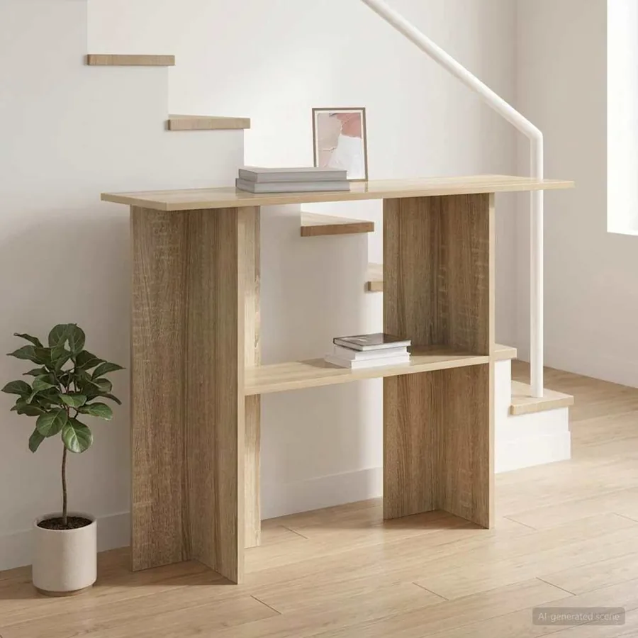 Table console Chêne Sonoma 100 x 30 x 75 cm Bois d'ingénierie