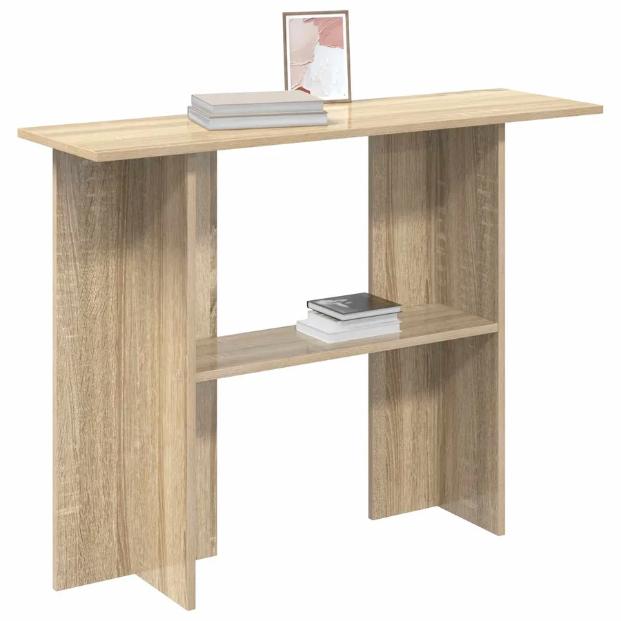 Table console Chêne Sonoma 100 x 30 x 75 cm Bois d'ingénierie - 3