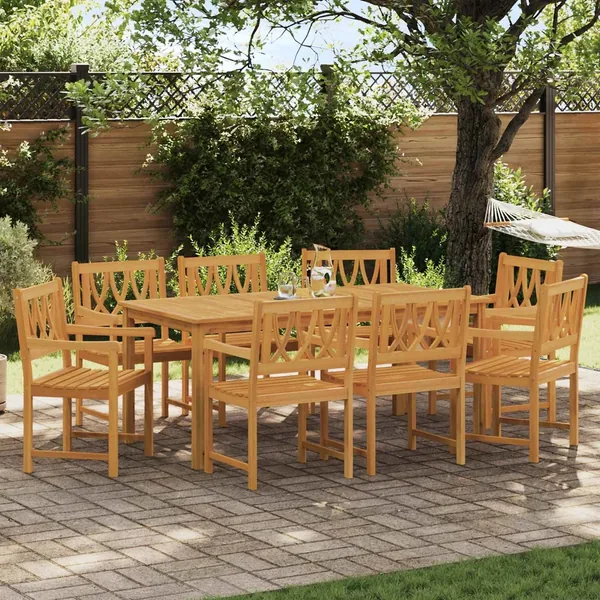 Chaises de jardin 8 pcs Naturel Bois d'Acacia Massif