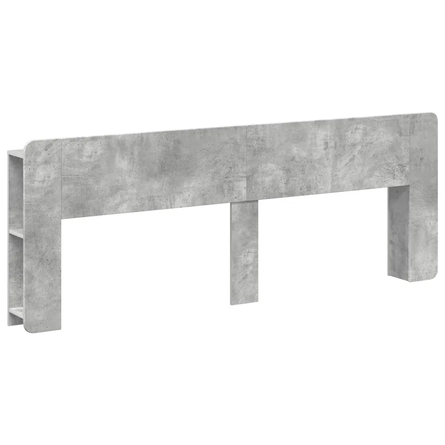 Cabinet de Tête de Lit Gris béton Bois d'ingénierie - 2