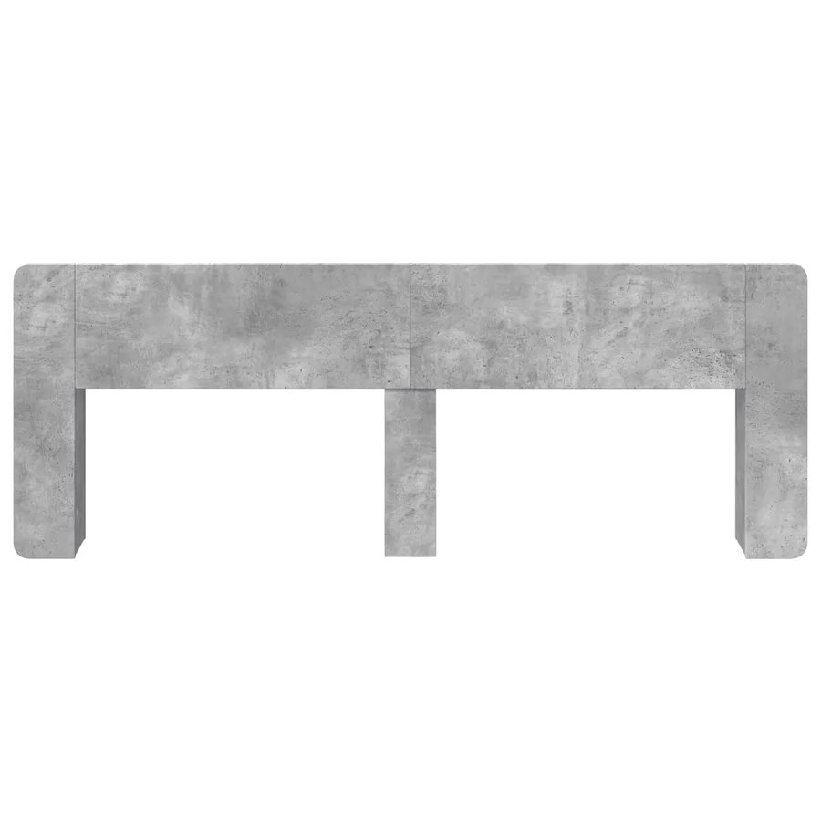 Cabinet de Tête de Lit Gris béton Bois d'ingénierie - 5